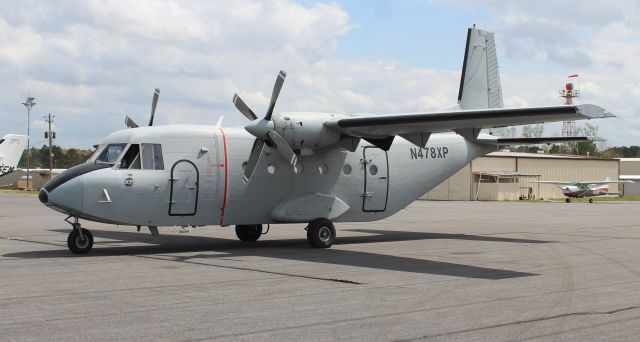 NURTANIO Aviocar (N478XP) - A CASA C-212-200 on the ramp at Northeast Alabama Regional Airport, Gadsden, AL - April 3, 2018.