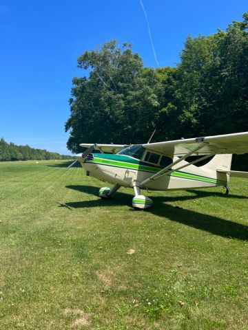 Piper 108 Voyager (N6355M) - North Fox Island remote strip. No cell phone service here.