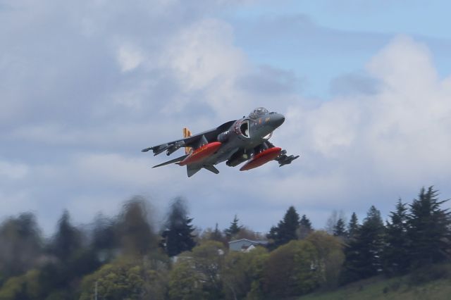 Boeing Harrier (16-4569) - Flight of four Harriers blasting out of Boeing Field. 