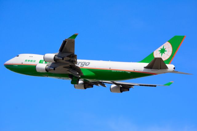 Boeing 747-400 (B-16482) - EVA Air Cargo - B-16482 - B747-400 Freighter - Departing KDFW 01/25/2014