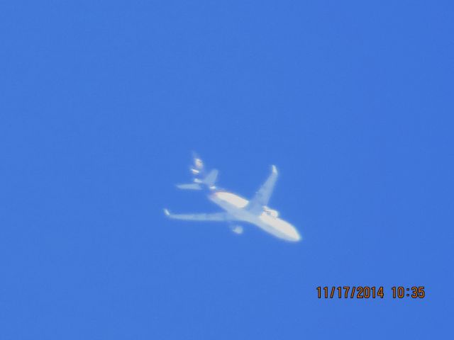 Boeing MD-11 (N275UP) - UPS flight 2915 from ONT to SDF over Southeastern Kansas at 37,000 feet.