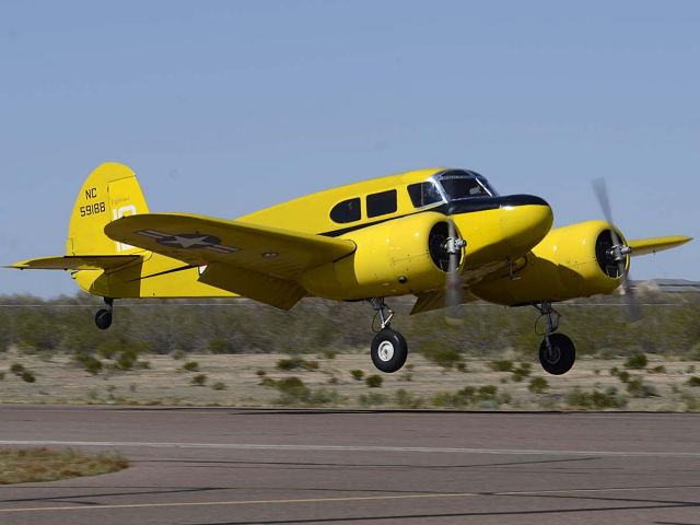 Cessna T-50 Bobcat (N59188) - Cessna T-50 N59188 at the Cactus Fly-in on March 3, 2012.