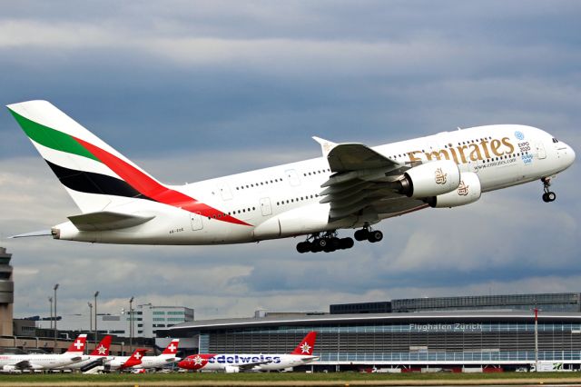 Airbus A380-800 (A6-EDE) - My first A388 of EK/UAE! Nice takeoff to DXB.