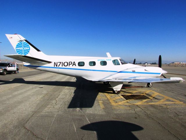 Beechcraft Duke (N710PA) - On display at Long Beach