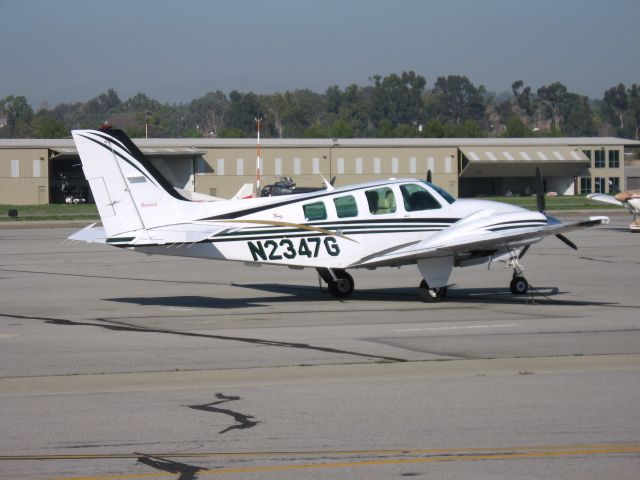 Beechcraft Baron (58) (N2347G) - Parked at Fullerton