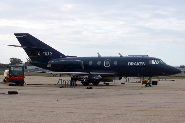 Dassault Falcon 20 (G-FRAR) - FR Aviation Falcon 20DC being readied for a sortie over the English Channel on 5-Oct-22 as FRA20.