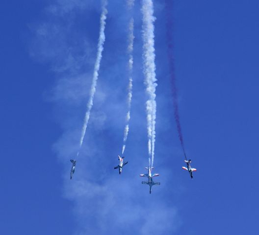 N801 — - Pakistan Air Force Sherdils (Lion Heart) Team on their final action.