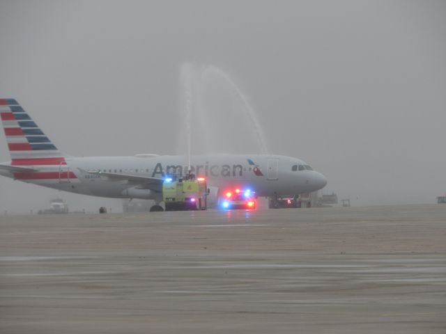 Airbus A319 (N840AW) - Bringing a veteran home 5-13-2020 around 6pm taken from Gate 5A with the Patriot Guard Riders