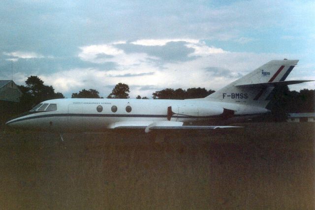 Dassault Falcon 20 (F-BMSS) - Seen here in Jun-91.br /br /Registration cancelled 27-Jan-04. Broken up at LFPB.