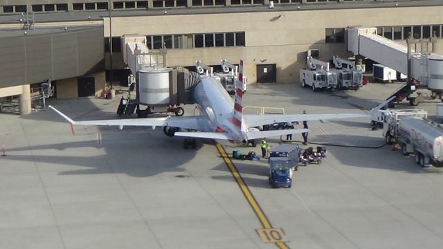 Embraer 175 (N210NN) - This beautiful eagle is sitting at Gate 10 in Omaha, a very rare place to sit at. Date - Nov 9, 2019br /br /Please check out my latest episode of Brennan's Flight Factor on YouTube!