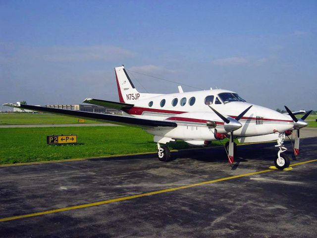 Beechcraft King Air 90 (N75JP) - Twin engine, turbo-prop, turbine powered.  Cruises at 280 mph above most weather.  Seven passengers, conference style seating.  Nine passengers, with bench seating installed.  Equipped with full service bar and separate lavatory compartment.  Available for charter.