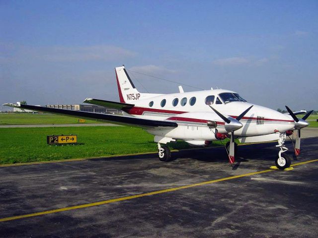 Beechcraft King Air 90 (N75JP) - Twin engine, turbo-prop, turbine powered.  Cruises at 280 mph above most weather.  Seven passengers, conference style seating.  Nine passengers, with bench seating installed.  Equipped with full service bar and separate lavatory compartment.  Available for charter.