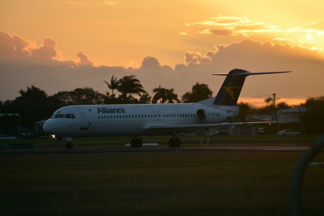 Fokker 100 (VH-UQB) - VH-UQB departing YBMK late in the afternoon.