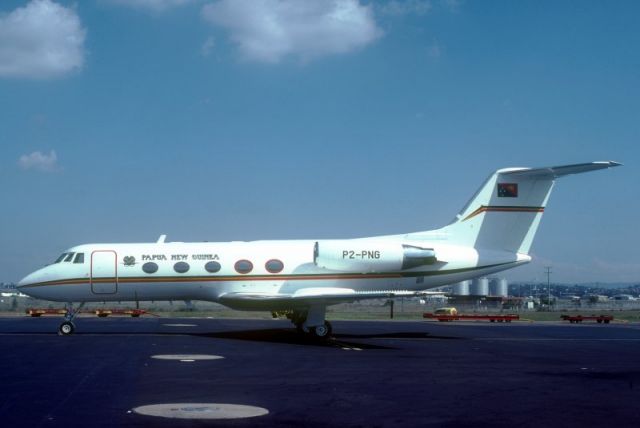 Gulfstream American Gulfstream 2 (P2-PNG) - On the ramp in POM, early 1980's