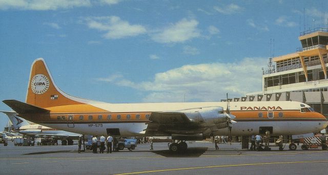 Lockheed L-188 Electra (HPA579) - scanned from postcardbr /copa panama