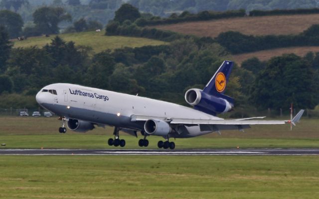 Boeing MD-11 (D-ALCB) - lufthansa cargo md11f d-alcb about to land at shannon 2/7/16.