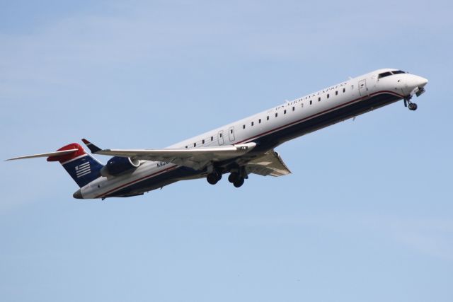 Canadair Regional Jet CRJ-900 (N904FJ) - US Air 2884 operated by Mesa (N904FJ) departs Sarasota-Bradenton International Airport