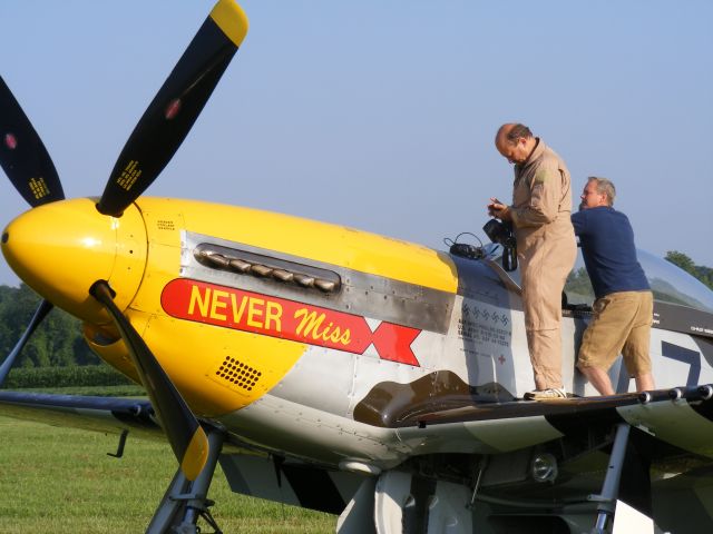 North American P-51 Mustang — - P-51 "NEVER Miss" at Geneseo Airshow 2015