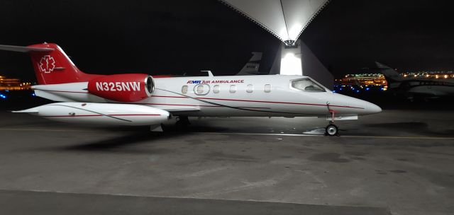 Learjet 35 (N325NW) - Overnight, after a long day of work