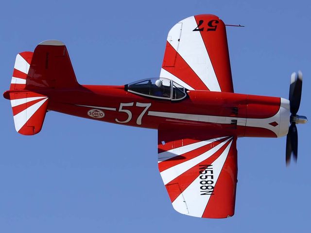 N5588N — - Goodyear F2G-1 Corsair NX5588N Race 57 at the Cactus Fly-in on March 3, 2012.