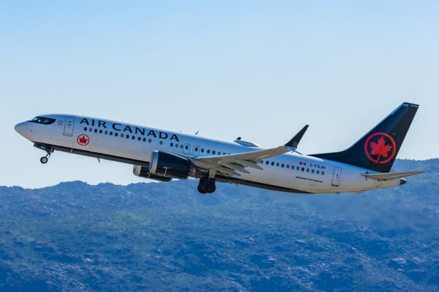 Boeing 737 MAX 8 (C-FSJH) - An Air Canada 737 MAX 8 taking off from PHX on 2/11/23 during the Super Bowl rush. Taken with a Canon R7 and Canon EF 100-400 II L lens.