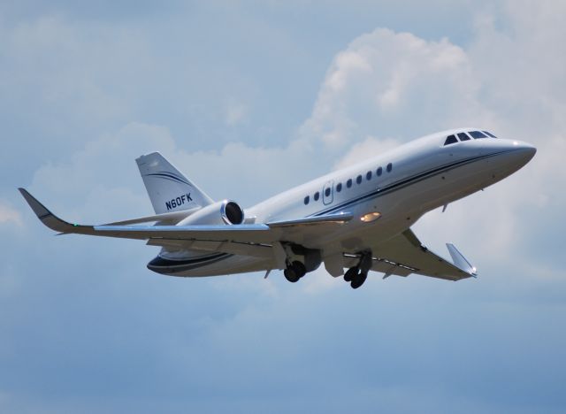 Dassault Falcon 2000 (N60FK) - CHILDRESS KLEIN MANAGEMENT SERVICES LLC departing runway 2 at KJQF - 4/21/10