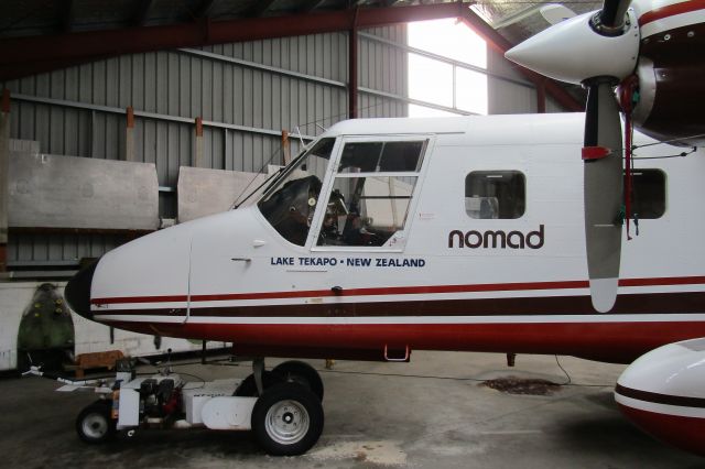 GAF Searchmaster (ZK-NMD) - One of two GAF Nomads immaculately maintained by Air Safaris at Tekapo. Unfortunately, while operable, the pair no longer fly.