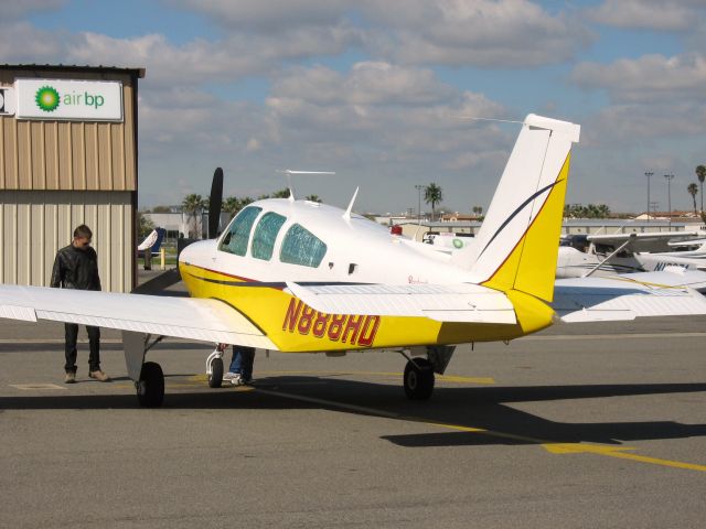 Beechcraft Bonanza (33) (N888HD) - PARKED AT FULLERTON