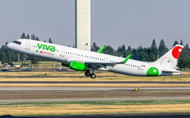 Airbus A321 (N901JT) - XA-VBN leaving Spokane after being repainted. This aircraft was was not taken up by jetBlue.