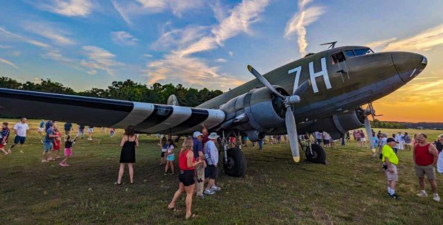 Douglas DC-3 (N99FS) - N99FS C-47A Skytrain 43-15137 s/n 12425 - Military Aviation Museumbr /Flying Promsbr /A Simphonic Airshow & Patriotic Celebrationbr /br /Virginia Beach Airport 42VAbr /Photo: Monica E. Del Corobr /June 15, 2024br /(TDelCoro)