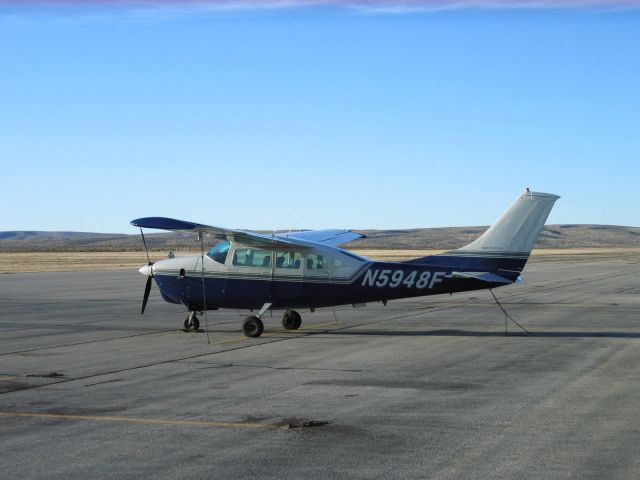 Cessna Centurion (N5948F) - Parked at Cavern City Air Terminal in Carlsbad, NM.