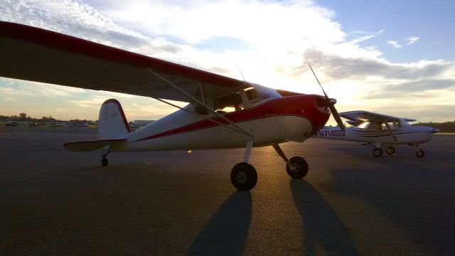 Cessna 140 (N89107) - Ramp at SCH