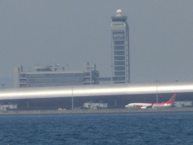 Boeing 737-800 — - 対岸から。