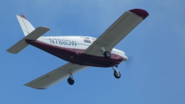 Piper Cherokee (N7880W) - Shortly after departure is this 1964 Piper PA-28-180 Cherokee from the Summer of 2023.