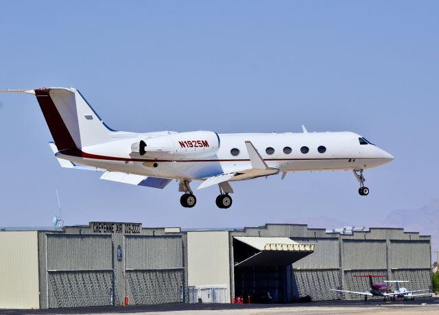 Gulfstream Aerospace Gulfstream IV (N1925M) - N1925M Gulfstream Aerospace G-IV C/N 1282  North Las Vegas Airport (IATA: VGT, ICAO: KVGT, FAA LID: VGT) TDelCoro July 3, 2012