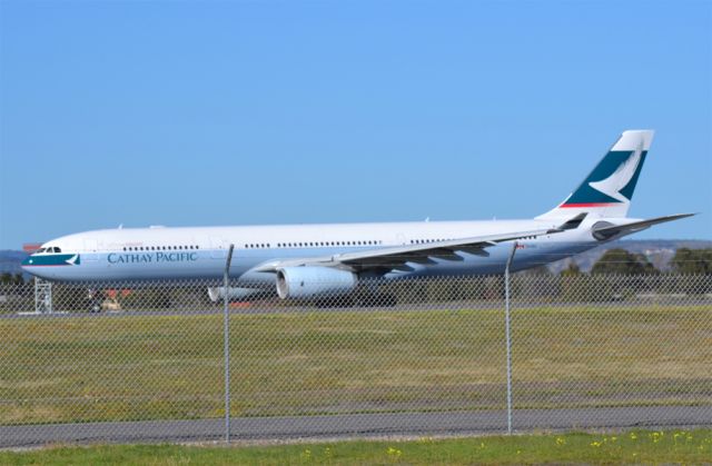 Airbus A330-300 (B-LAJ) - Rolling for take off on runway 05, bound for Hong Kong via Melbourne.