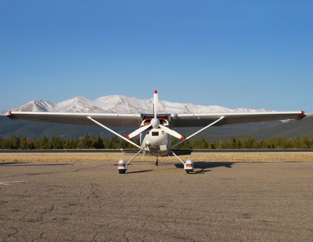 Cessna Skywagon (N104BW) - This Skywagon could have just rolled off the factory floor.  Seen here during a Pancake Breakfast visit to Leadville.