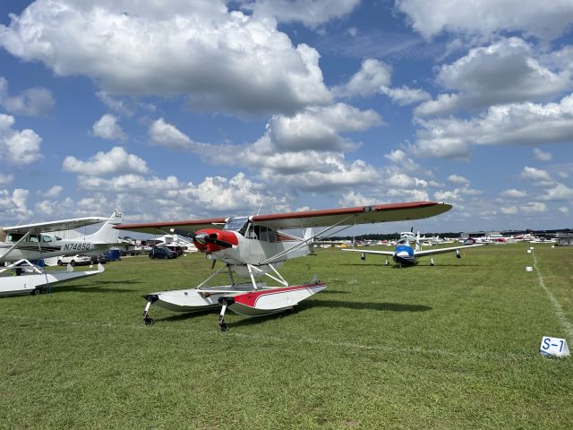 Piper L-21 Super Cub (N1907A) - Just parked at Sun & Fun. Ready for the show. 