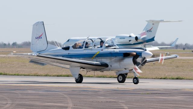 N602NA — - NASA's Glenn Research Center T-34C arrives at Ellington Field on 14 March 2022 for a brief visit while NASA's GV lands behind it.