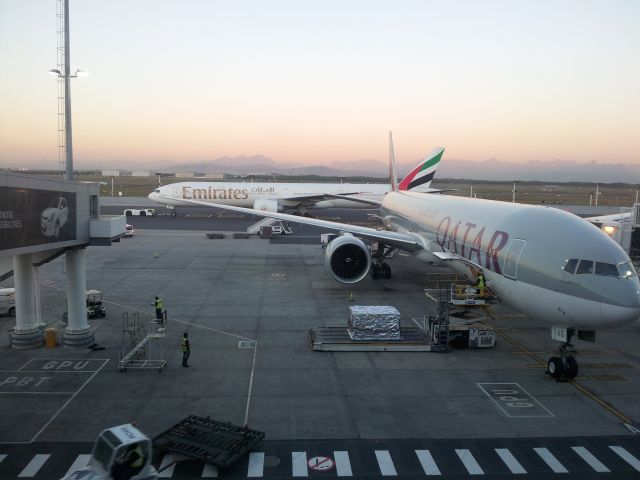 Boeing 777-200 — - The pallet loaded is a goal to Emirates, like the goals FC.Barcelona will score next sunday vs Real Madrid.