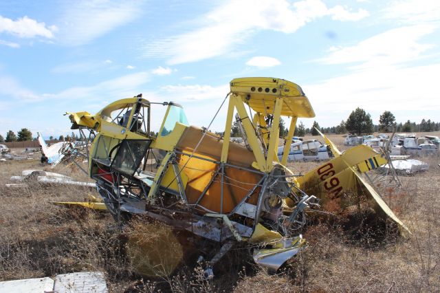 Grumman Super Ag-Cat (N63D) - Strange looking Ag-Cat that has obviously had a bad day. Scrapped at Discount Aircraft Salvage. There are many good parts still in it.