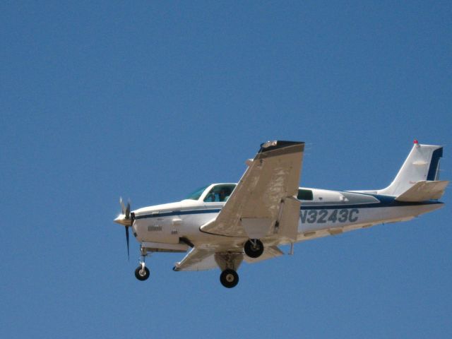 Beechcraft Bonanza (36) (N3243C) - LANDING ON RWY 24