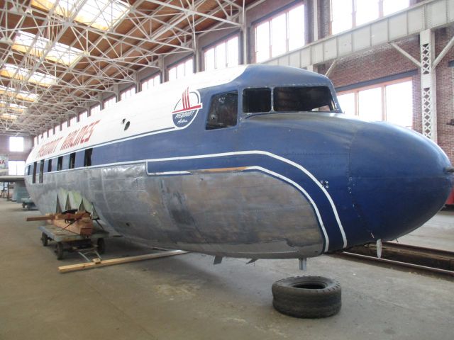 Douglas DC-3 (N56V) - In restoration at the North Carolina Transportation Museum in Spencer, NC.  Getting close...