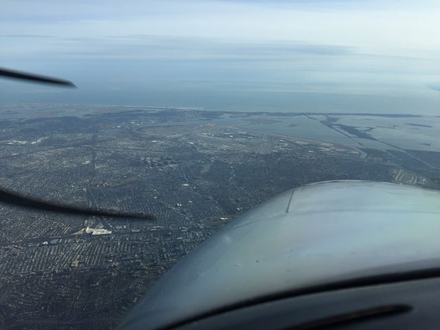 Beechcraft King Air 90 (N314AB) - KJFK in the foreground from 7000