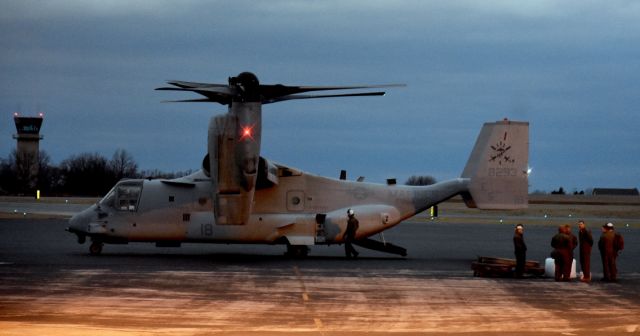 Bell V-22 Osprey — - V-22 flew in last night!! First time for me!