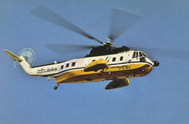 Sikorsky Sea King (G-LINK) - SCANNED FROM POSTCARDbr /GATWICK HEATHROW AIRLINK