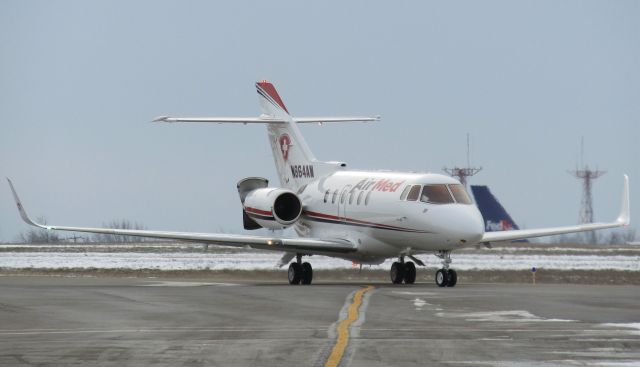 Hawker 800 (N864AM) - RARE Air Med Hawker 800XP arriving at BUF!!!