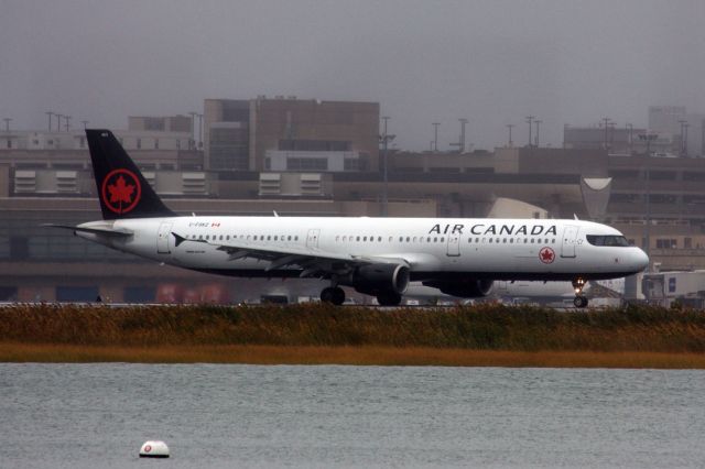 Airbus A321 (C-FGKZ) - Not common for BOS - this Air Canada A321 operated as a sub for E190 on flight to Toronto 10/12/19.