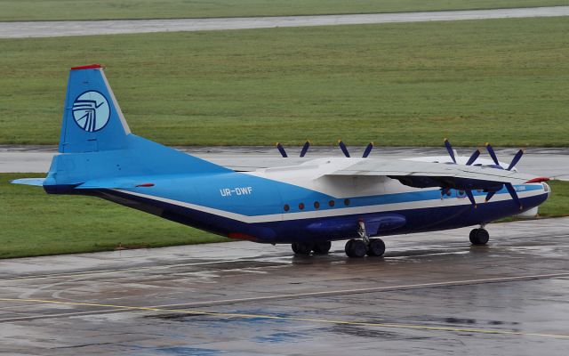 UR-DWF — - ukraine air alliance an-12bk ur-dwf ready for its dep from shannon 29/8/14.