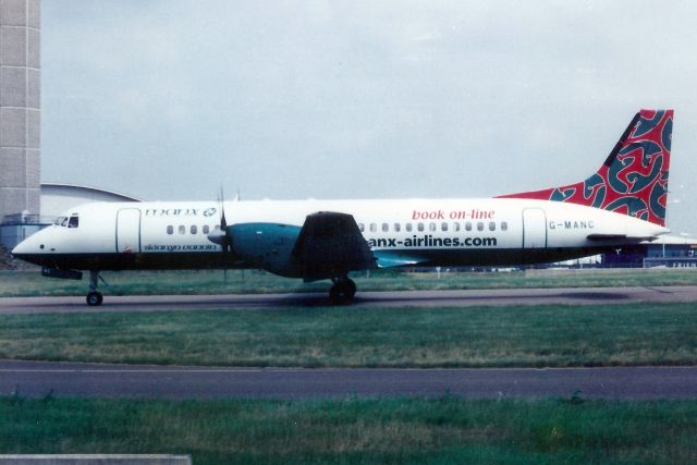 JETSTREAM 61 (G-MANC) - Taxiing to the ramp in Jun-01.